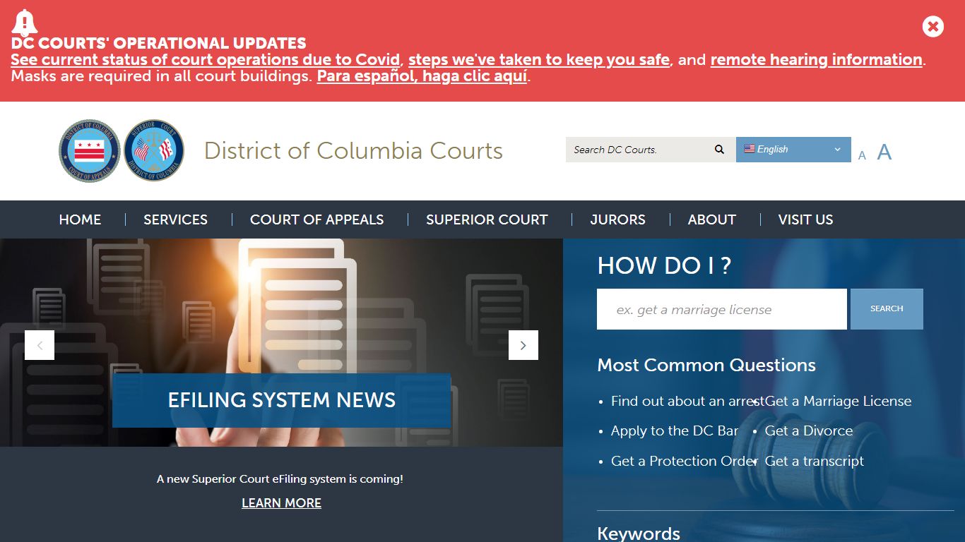 DC Courts Homepage | District of Columbia Courts